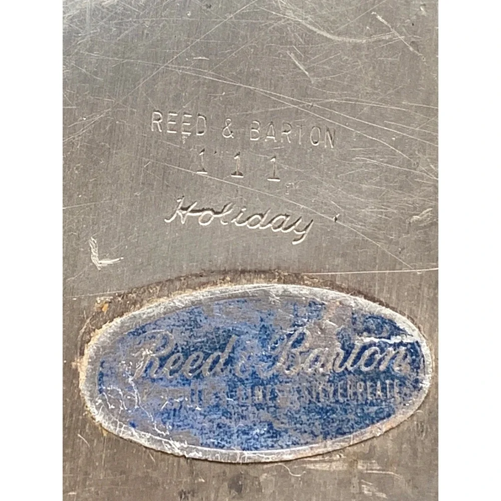 Reed & Barton Holiday 111 Silverplate Bread Tray Scalloped Oval Vintage Dish